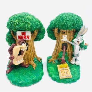 Vintage 1994 Warner Bros Looney Tunes Bookends Bugs Bunny & Taz